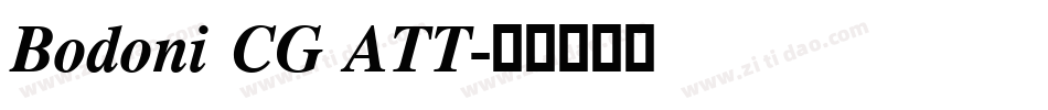 Bodoni CG ATT字体转换